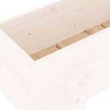 Garden Raised Bed White 101x30x38 cm Solid Wood Pine 825185