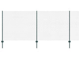 Chain Link Fence with Post 10 x 1.4 m PVC-Coated Steel 3336234