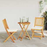 Folding Chair 2 pcs White 49 x 57.5 x 92cm Solid Acacia wood 42000953