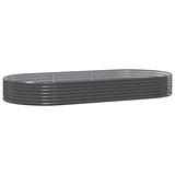 Garden Raised Bed Galvanised Steel 296x140x36 cm Anthracite 319031