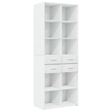 Storage Cabinet White 70x42.5x225 cm Engineered Wood 3281336