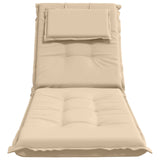 Sunlounger Cushion GEMERT 100% Polyester Cream 190 x 60 x 9 cm 947525