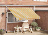 Manual Retractable Awning 250 cm Yellow and Blue Stripes 43227