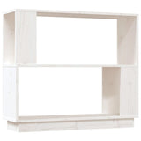 Book Cabinet/Room Divider White 80x25x70 cm Solid Wood Pine 814050
