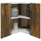 Hanging Corner Cabinet Lyon Smoked Oak 57x57x60 cm Engineered Wood 815597