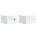 Wall-Mounted Bedside Cabinet 2 pcs White 34.5 x 33 x 20 cm 898936