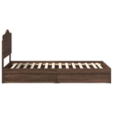 Storage Bed with Drawer Brown Oak 70 x 190 cm Engineered Wood 3413561