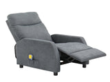 Fabric With 6-Point Massage Heating Function Recliner Light Gray 82079157