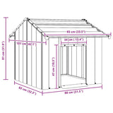 Dog House with Roof 85x107x81 cm Galvanised Steel 4100913