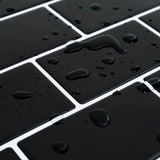 Subway Tile 50 pcs Black 30.5 x 30.5 cm Polyurethane and PET 42021214
