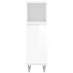 ZNTS 3 Piece Bathroom Cabinet Set High Gloss White Engineered Wood 3187791