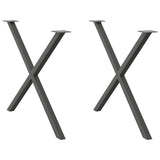 Dining Table Legs X-Shaped 2 pcs Anthracite 90x cm Steel 4012926