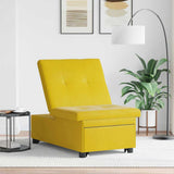 Sofa Bed Yellow 194 x 67 x 82 cm Velvet 42008601
