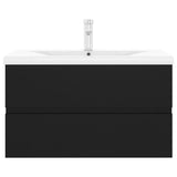 Sink Cabinet With Basin Black Engineered wood Medium Sink Cabinet 3071640