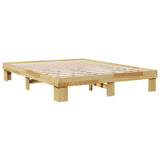Bed Frame without Mattress 160x200 cm Solid Wood Oak 851953