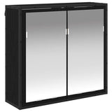 Bathroom Furniture Set with Drawer Black Oak Engineered Wood 3403046