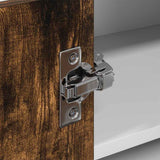 Hanging Cabinet Smoked Oak and White 57 x 57 x 40 cm 884190