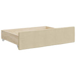 ZNTS Bed Drawers 2 pcs Cream Engineered Wood and Fabric 833914