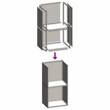 Firewood Rack White 40x30x80 cm Cold-rolled steel 864188