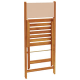 Bistro Set Beige Solid Acacia wood Small Foldable Bistro Set 3281847