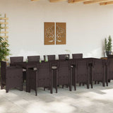 Garden Dining Set 13 pcs Brown and Taupe Poly rattan 3378618