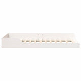 Bed Frame White 90 x 190 cm Solid Pine Wood 873395