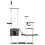 ZNTS Cat Tree with Sisal Scratching Posts Dark Grey 279 cm 171617