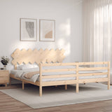 Bed Frame without Mattress Super King Size Solid Wood 3195301