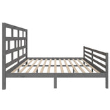 3101305 Bed Frame without Mattress Grey Solid Wood 200x200 cm