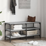 Shoe Bench Grey Sonoma 100x38.5x49 cm Engineered Wood 839046