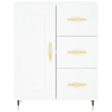 Highboard White 69.5x34x180 cm Engineered Wood 3189997