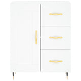 Highboard White 69.5x34x180 cm Engineered Wood 3189997