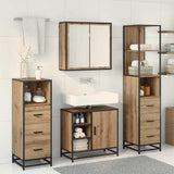 Bathroom Furniture Set 4 pcs Artisan Oak Engineered Wood 3402412