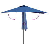 Garden Parasol 294 x 150 x 223 cm Polyester and Steel Azurblau 42003266