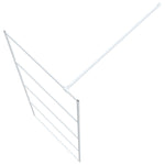 Walk-in Shower Wall White 80x195 cm Clear ESG Glass 152140
