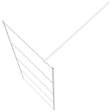 Walk-in Shower Wall White 80x195 cm Clear ESG Glass 152140