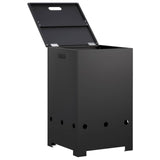 Propane Tank Cover 40 x 40 x 66 cm Steel Black 8020117