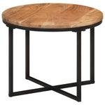 ZNTS Coffee Table 45x45x35 cm Solid Wood Acacia and Iron 372740