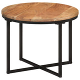 ZNTS Coffee Table 45x45x35 cm Solid Wood Acacia and Iron 372740