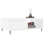 ZNTS Coffee Table White 90x60x35 cm Engineered Wood 827052