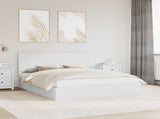 Storage Bed with Headboard White 160 x 200 cm Engineered Wood 3411187