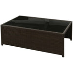 8 Piece Garden Lounge Set with Cushions Poly Rattan Brown 42992