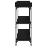 Console Table with Shelf Black oak 100 x 30 x 80 cm 863569