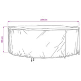 Furniture Cover Black 244 x 244 x 105 cm 420D Oxford Fabric 4106027
