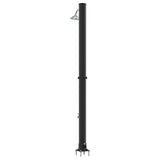 Outdoor Solar shower Black 217 cm PVC and Aluminium 42003412
