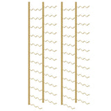 Wall Mounted Wine Rack for 36 Bottles 2 pcs Gold Iron 340890