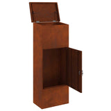 Parcel Drop Box Rusty 44.5 x 29 x 110.5 cm Weathering Steel 874932