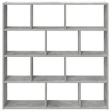 ZNTS Wall Cube Shelf 12 Compartments Concrete Grey Engineered Wood 860007