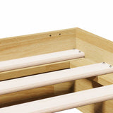 Bed Frame without Mattress 120x200 cm Solid Wood Oak 3315734