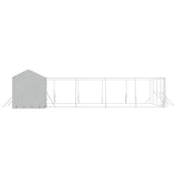 Outdoor Dog Kennel with Roof Silver 10x10x2.5 m Galvanised Steel 3190481